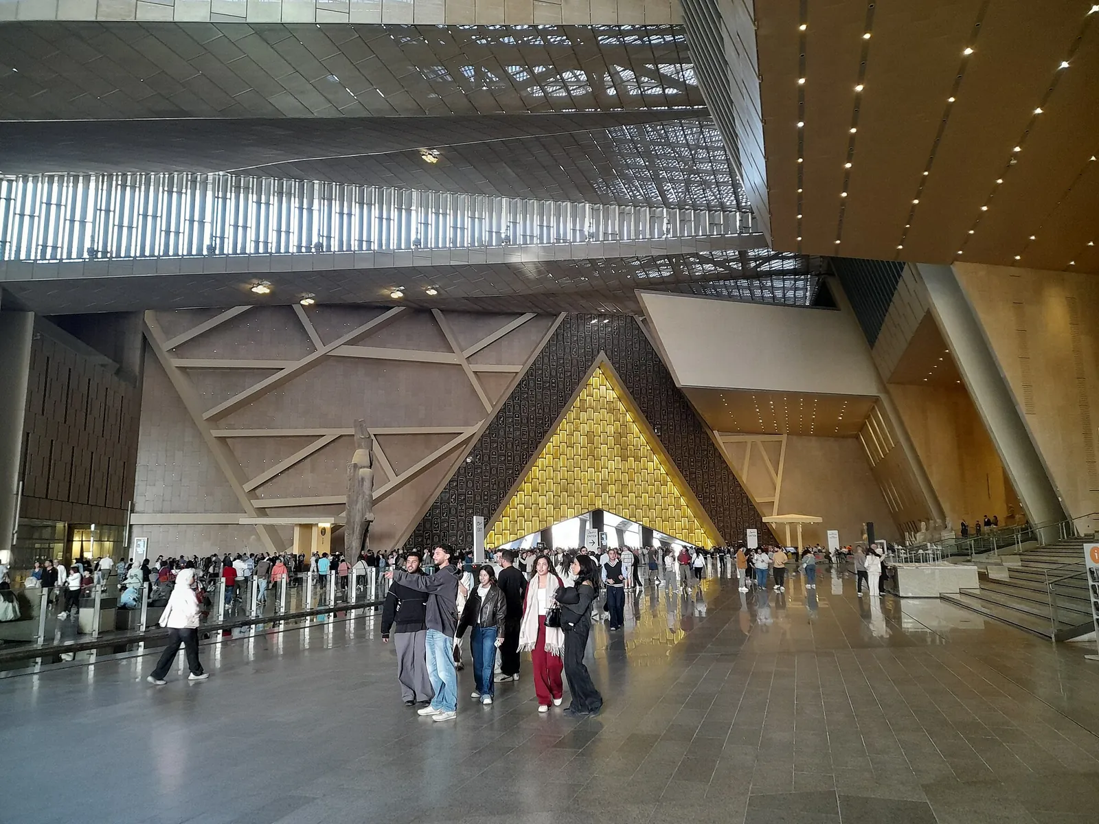 Interior view of the Grand Egyptian Museum in 2025